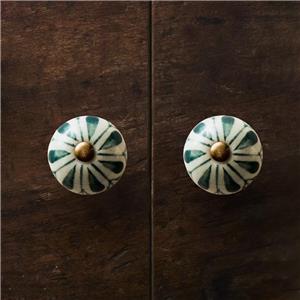 دستگیره کمد گرد گلدار  6356Green برند زاراهوم 