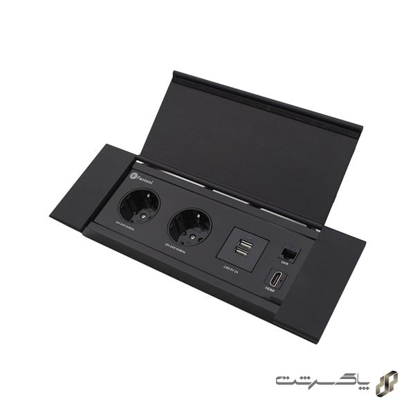 پریز برق توکار با درب فلپ فانتونی N412   