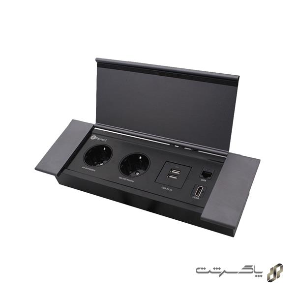 پریز برق توکار با درب فلپ فانتونی N413   