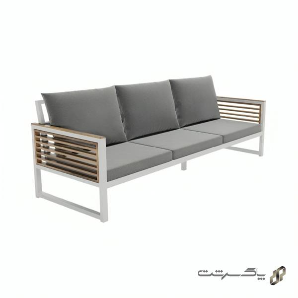 مبل نظری دنیز 2 Wood Triple Seat