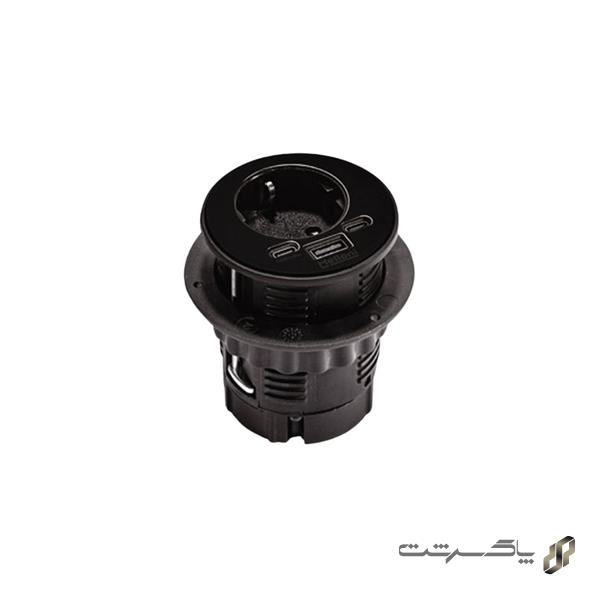 پریز برقی توکار گرد ملونی 10104