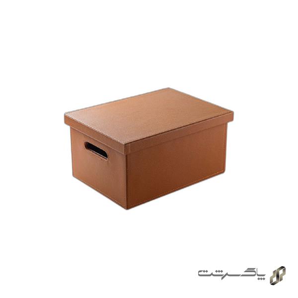 باکس چرمی داخل کمد لباس با پوشش داخلی مخمل ملونی 8040