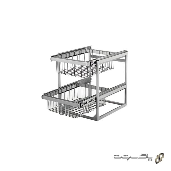 سبد ریلی چند منظوره نصب از کف 2 طبقه مکس استیل