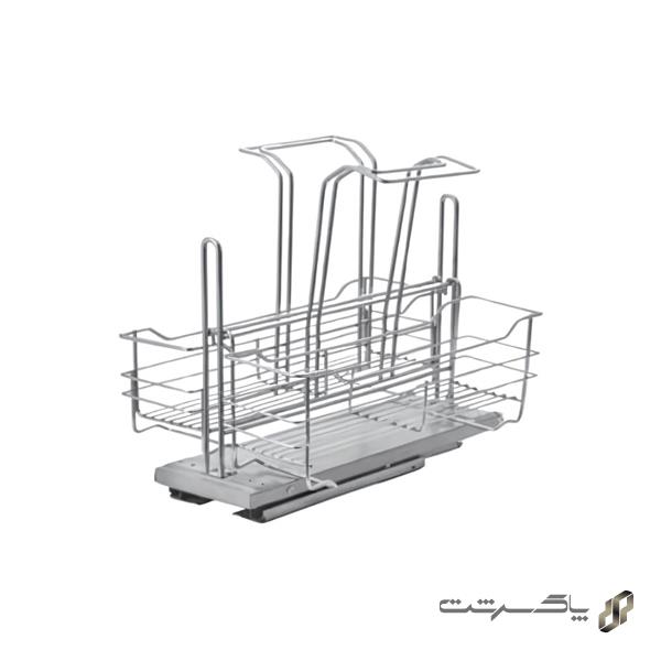 سبد مواد شوینده ریل کف دو طرفه مکس استیل
