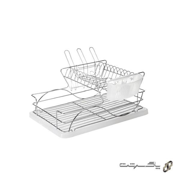 جاظرفی رو سینک 2 طبقه مکس استیل صدف