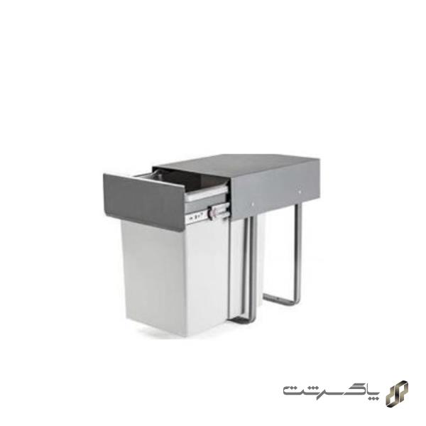 سطل زباله ریلی تک مخزن بزرگ مکس استیل F124 