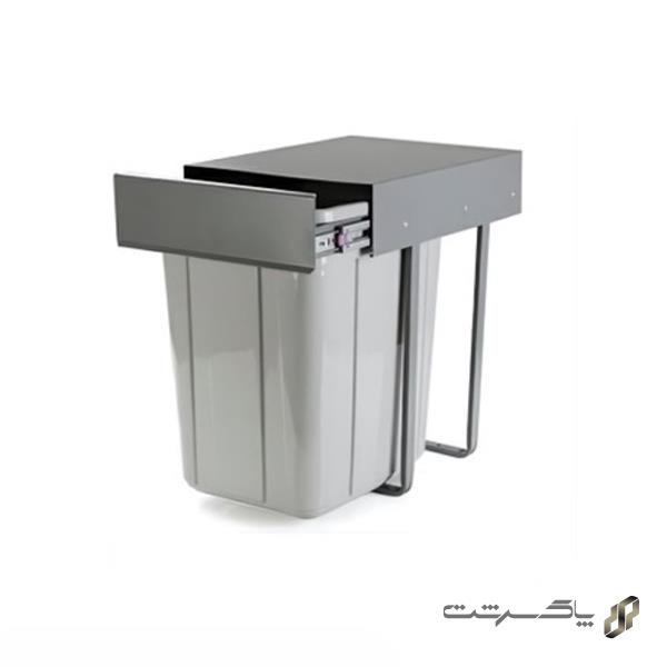 سطل زباله ریلی تک مخزن بزرگ مکس استیل F140