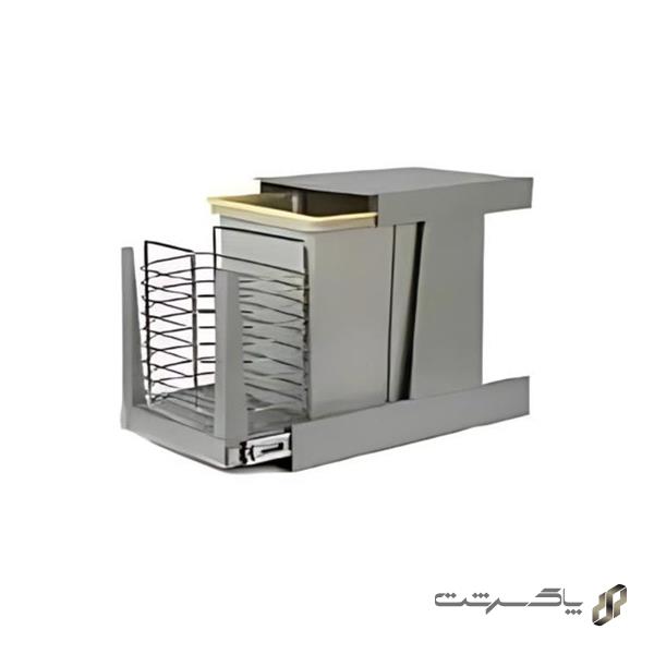 سطل زباله سبد دار مکس استیل