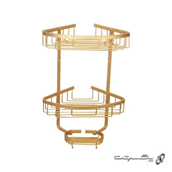 سبد کنج حمام 2 طبقه مکس استیل