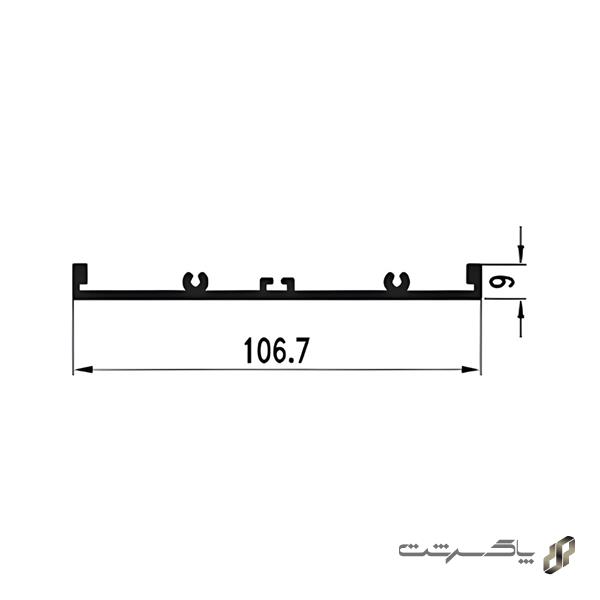 پروفیل عمودی میانه شلف ترکیبی دکوراتیو فانتونی I264