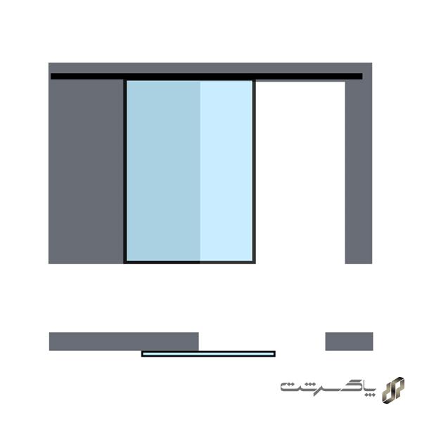 مکانیزم وال هنگ تک درب پروفیل آلومینیومی ساختمانی دستی فانتونی K105