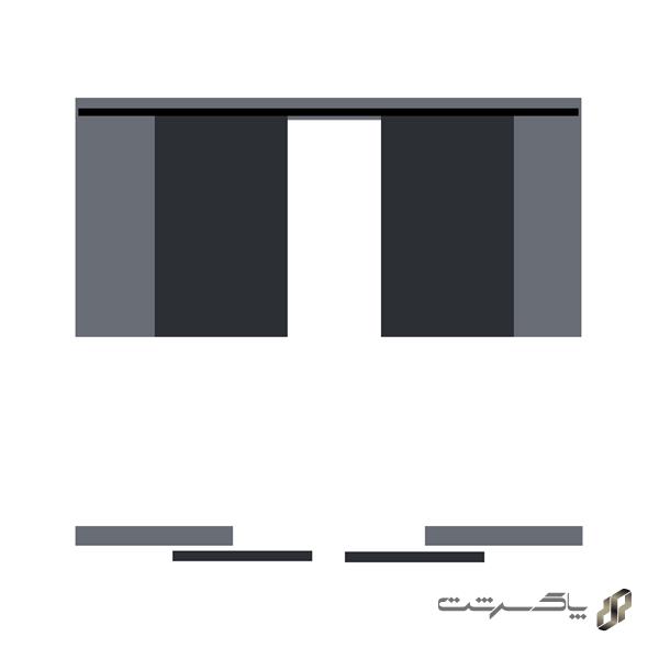 مکانیزم وال هنگ دو درب چوبی متقارن دستی سینکرونایز فانتونی K192 