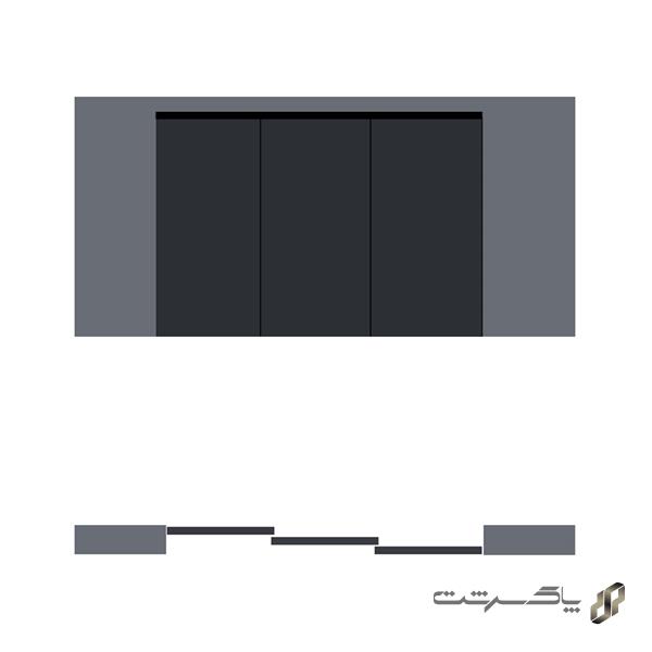 مکانیزم روف هنگ سه درب متحرک چوبی لینکیج متقارن دستی سینکرونایز  فانتونی K203