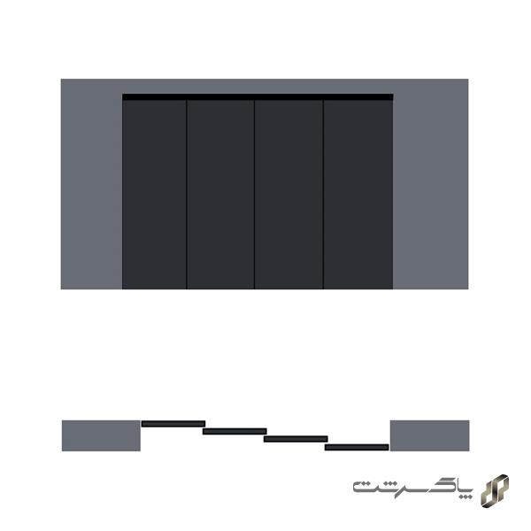 مکانیزم روف هنگ چهار درب متحرک چوبی لینکیج متقارن برقی سینکرونایز  فانتونی K404