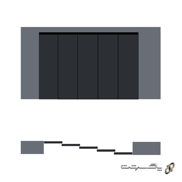 مکانیزم روف هنگ پنج درب متحرک چوبی لینکیج متقارن برقی سینکرونایز  فانتونی K405