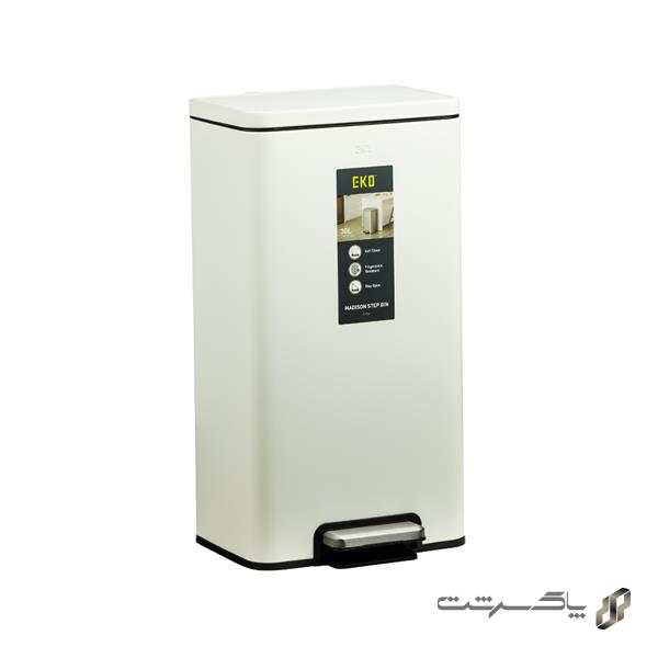 سطل مستطیلی مادیسون E9361P-WH-30L برند اکو