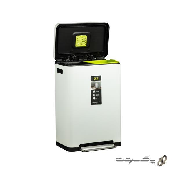 سطل دو مخزنه مستطیلی پرو E2368MP-WH-20L+20L برند اکو