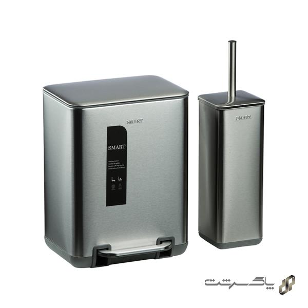 سطل و برس توالت فیونا S6976-SS-06L برند اسمارت
