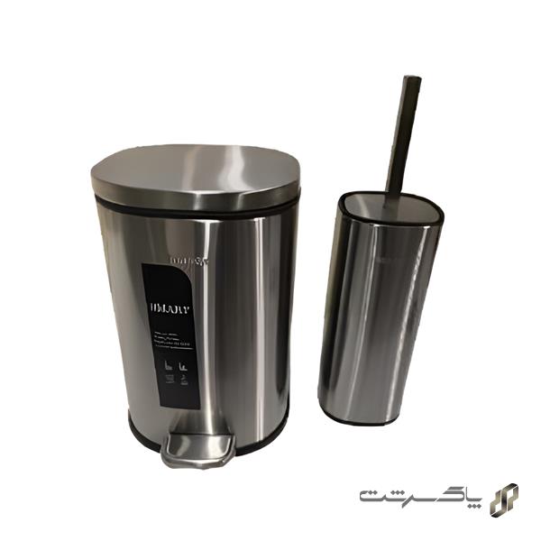 سطل و برس توالت ورونا S6878-SS5L برند اسمارت