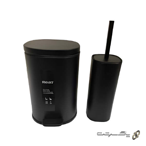 سطل و برس توالت ورونا S6878-BLK5L برند اسمارت