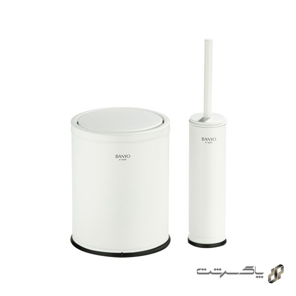 سطل و برس توالت رومانا S805/Mattwhite برند اسمارت