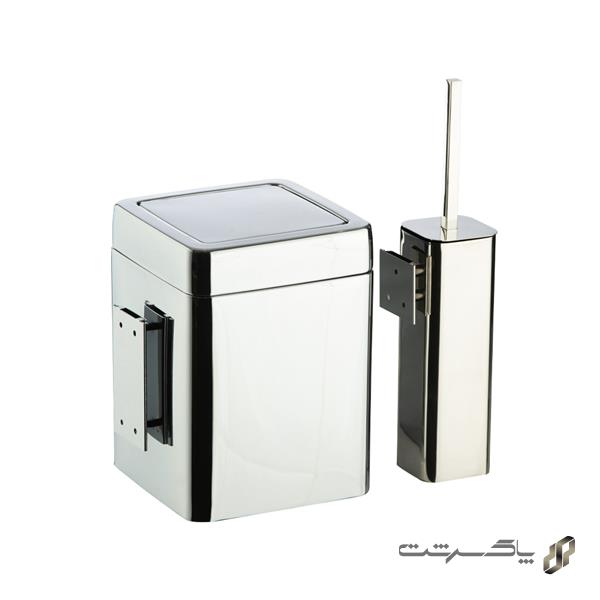 سطل و برس توالت دیواری S866W/CR برند اسمارت