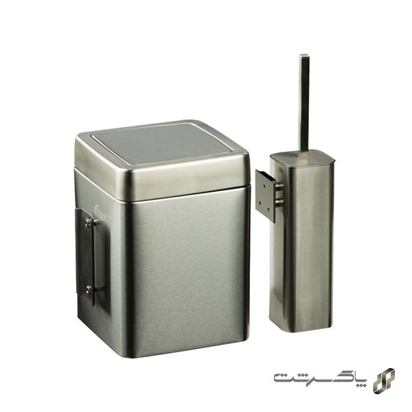 سطل و برس توالت دیواری S866W/BN برند اسمارت