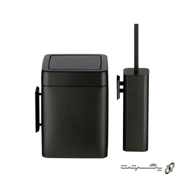 سطل و برس توالت دیواری S866W/BL برند اسمارت