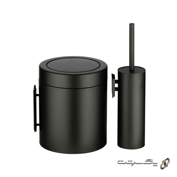 سطل و برس توالت دیواری S855W/BL برند اسمارت