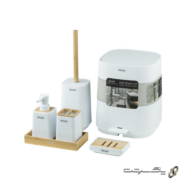 ست اکسسوری سرویس بهداشتی 6 تکه SVeniz/WH برند اسمارت