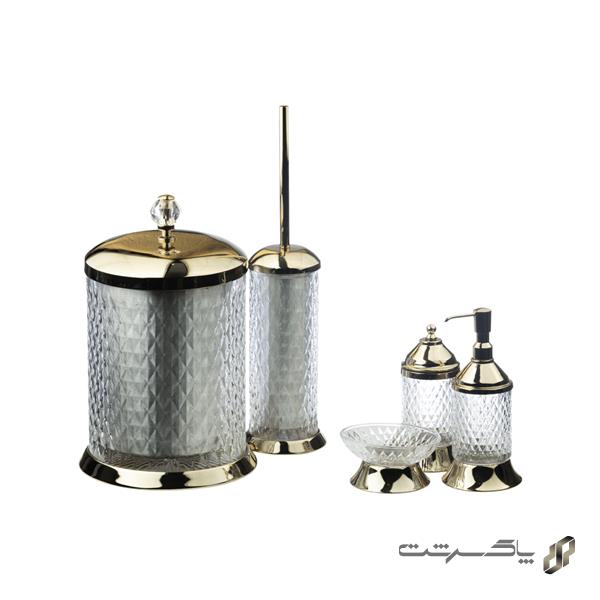 ست اکسسوری سرویس بهداشتی 5 تکه آچیلا B5060A/GO برند دفنه بانیو