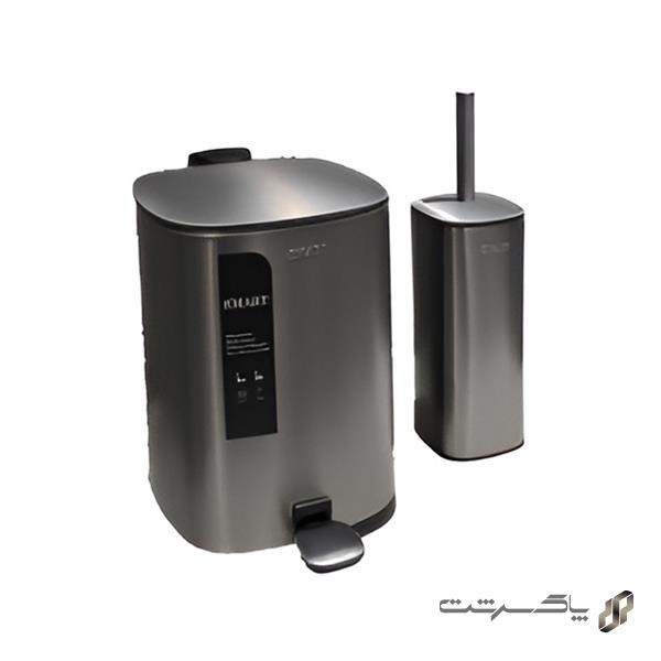 سطل و برس توالت ولانو S1046/GunGrey برند اسمارت