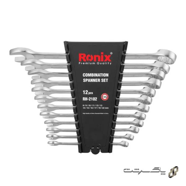 مجموعه 12 عددی آچار یک سر تخت یک سر رینگ رونیکس RH-2102
