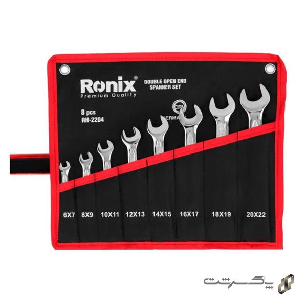 آچار سری 8 عددی دو سر تخت کیفی رونیکس RH-2204