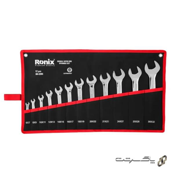 آچار سری 12 عددی دو سر تخت کیفی رونیکس RH-2205