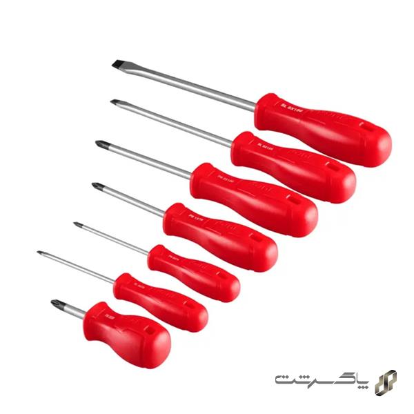 ست پیچ گوشتی دسته پلاستیکی تک رنگ رونیکس RH-2705