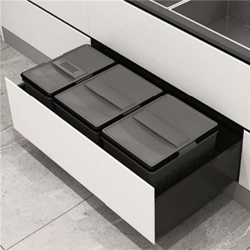 سطل سه مخزنه Easy Fit ملونی 9038