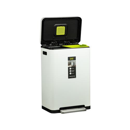 سطل دو مخزنه مستطیلی پرو E2368MP-WH-20L+20L برند اکو