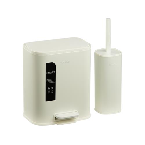 سطل و برس توالت فریال S6815WHT-5L برند اسمارت