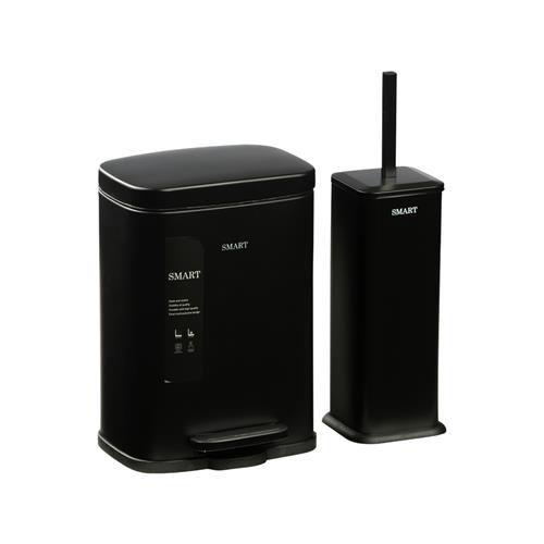سطل و برس توالت دورا S6843-Mattblack-05L برند اسمارت