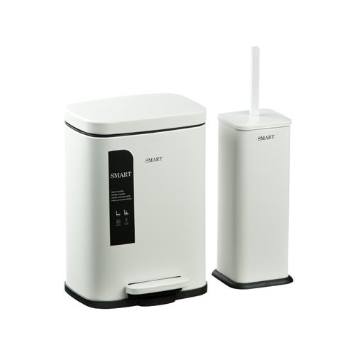 سطل و برس توالت دورا S6843-Mattwhite-05L برند اسمارت