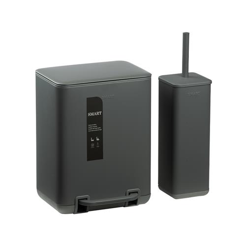 سطل و برس توالت فیونا S6976-DGR-06L برند اسمارت