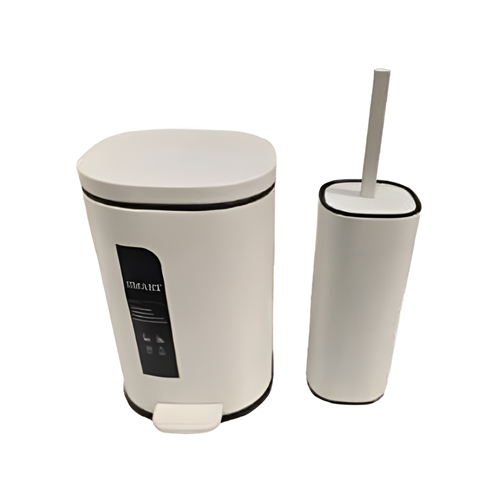 سطل و برس توالت فریال جاستین S6917-WHT5L برند اسمارت