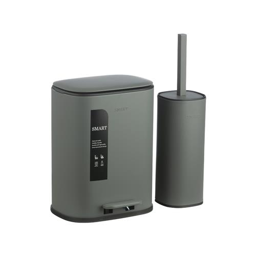 سطل و برس توالت جاستین S6917-DKG5L برند اسمارت