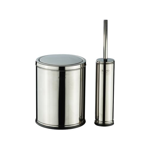 سطل و برس بادبزنی توالت رومانا S805/Mirrorw برند اسمارت