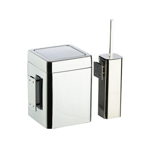 سطل و برس توالت دیواری S866W/CR برند اسمارت