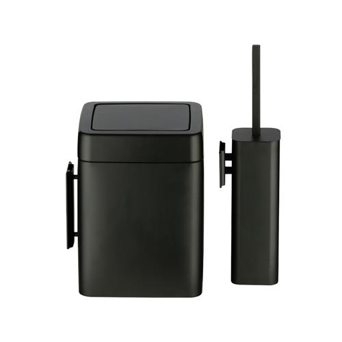 سطل و برس توالت دیواری S866W/BL برند اسمارت