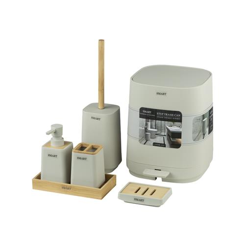 ست اکسسوری سرویس بهداشتی 6 تکه SVeniz/Cream برند اسمارت