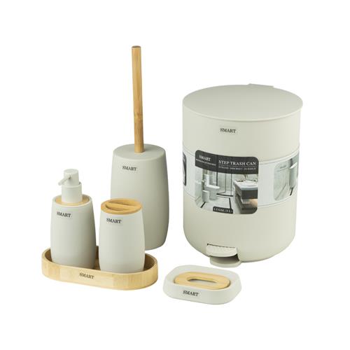 ست اکسسوری سرویس بهداشتی 6 تکه SFelora/Cream برند اسمارت