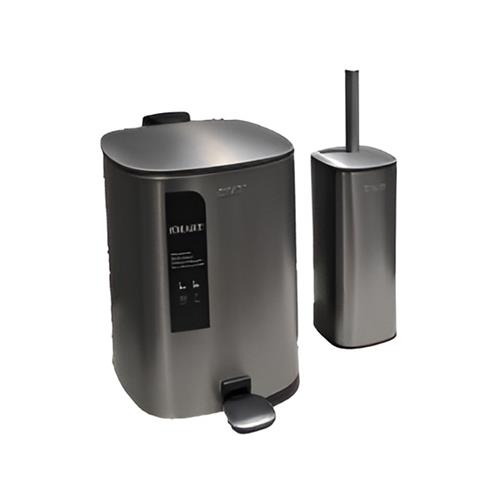سطل و برس توالت ولانو S1046/GunGrey برند اسمارت